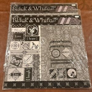The Paper Studio Black and White Page Kit Set of 2 - 1 NWT and 1 Partially Used